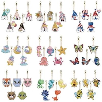 5 Piece Set Handmade DIY Diamond Painting Keychain Art Kit by Number Painting Hanging Kit Adult Beginner Souvenir Gift Set Crystal Letter Embroidery Home Wall Decoration Creative Pendant miniinthebox 5 Piece Set Handmade DIY Diamond Painting Keychain Art Kit by Number Painting Hanging Kit Adult Beginner Souvenir Gift Set Crystal Letter Embroidery Home Wall Decoration Creative Pendant miniinthebox