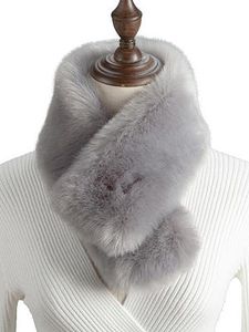 Plain Faux Fur Wrap Collar Shawl