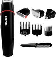 Geepas Rechargeable Electric Trimmer 5 in 1 For Hair and Beard, Black, GTR8128N