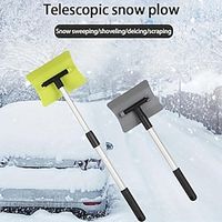 Car Snow Shovel 180° Rotating Snow Brush Ice Scraper Telescopic Durable Car Broom miniinthebox - thumbnail