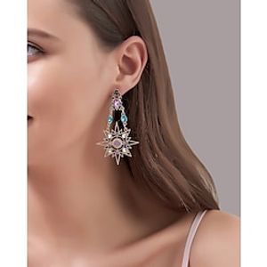Women's Earrings Retro Moon Star Statement Vintage Earrings Jewelry Golden For Wedding Party 1 Pair Lightinthebox