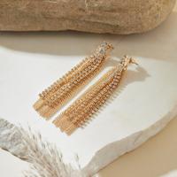 Studded Dangler Earrings with Pushback Closure