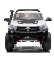 Megastar Licensed Toyota Hilux Ride On 12V Battery Kids 2 Seater Ride On Car With Mp4 - White (UAE Delivery Only)