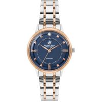 Beverly Hills Polo Club Women's Analog Display Watch & Metal Strap, Silver And Rose Gold - BP3388C.590