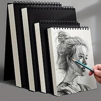 Sketch Book Top Spiral Bound Sketch Pad 1 Pack 30-Sheets Acid Free Art Sketchbook Artistic Drawing Painting Writing Paper For Adults Beginners Artists As Halloween/Christmas Gift miniinthebox - thumbnail
