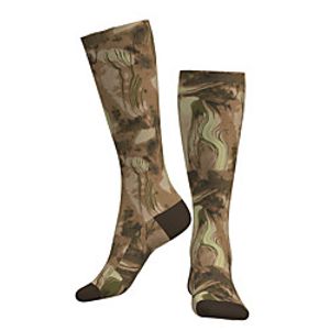 Compression Socks Long Socks Over the Calf Socks Athletic Sports Socks Cycling Socks Women's Men's Bike / Cycling Breathable Soft Comfortable 1 Pair Oil Painting Cotton Coffee S M L / Stretchy miniinthebox