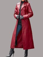 Leather Coat Long Coat - thumbnail