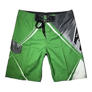 Men's Swim Shorts Swim Trunks Board Shorts Drawstring Color Block Comfort Soft Knee Length Casual Holiday Beach Streetwear Stylish Black Green Lightinthebox