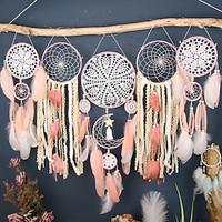 Dream Catchers with Fairy Lights,Moon Star Dreamcatcher for Girls Room Decor Wall Hanging Ornament Craft Decoration Lightinthebox