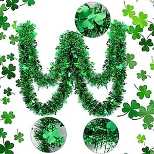 St. Patrick's Day Green Wool Top Holiday Party Atmosphere Decoration Irish Clover Pendant Lightinthebox