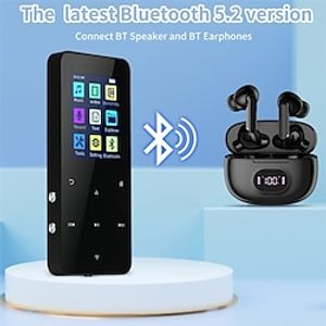 16GB 1.8 inch Met Bluetooth 5.0 MP3 Speler Full Touch Screen  MP4 Player Muziekspeler Met Ingebouwde speaker Fm Radio Recorder Video Lightinthebox