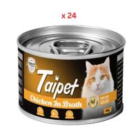 Taipet Cat Canned Wet Food Chicken in Broth-85g Pack Of 24