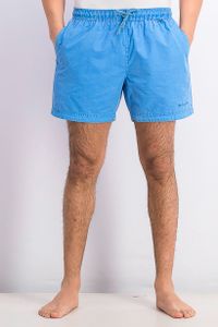 Mens Front Pocket Plain Swim Shorts  Blue