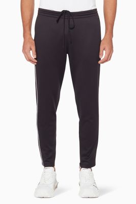 Black Track Pants With Piping Black Track Pants With Piping