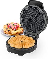 Geepas Waffle Maker-(Silver & Black)-(GWM36538)