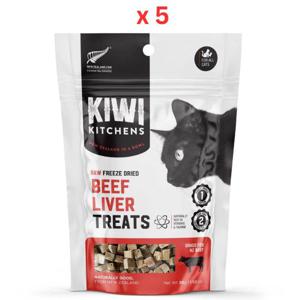 Kiwi Kitchens Raw Freeze Dried Beef Liver Cat Treats 30g Pack Of 5