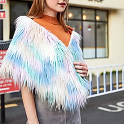 Half Sleeve Princess Cute Acrylic Wedding Party Tea Party Women's Wrap With Color Block Lightinthebox Half Sleeve Princess Cute Acrylic Wedding Party Tea Party Women's Wrap With Color Block Lightinthebox