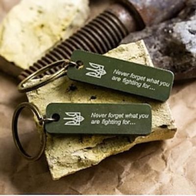 Ukrainian Brutal Military Keychain, Brutal Keychain for Men Military Gifts for Metal Keychain Memory Military Gifts Unique Ukrainian Key Ring Anniversary Gift Lightinthebox