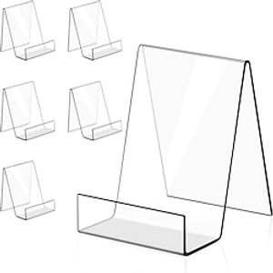 6pcs Acrylic Book Stand Clear Acrylic Display Easel Holder for Displaying Picture Albums Books Music Sheets Notebooks Artworks CDs  etc Lightinthebox