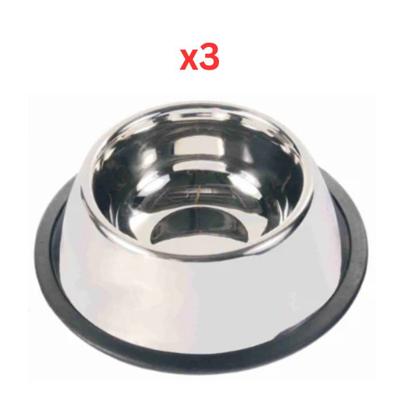 Trixie Stainless Steel Long-Ear Bowl 900ml (Pack of 3) Trixie Stainless Steel Long-Ear Bowl 900ml (Pack of 3)