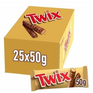 Twix Chocolate Bar 10x25x50g (10 Outer - each with 25 pcs)