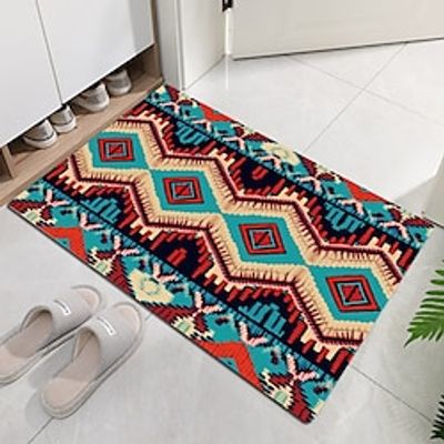 Ethic Geometric Doormat Non-Slip Oil Proof Rug Indoor Outdoor Mat Bedroom Decor Bathroom Mat Entrance Rug Door Mat miniinthebox