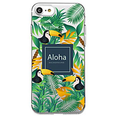 Phone Case For Apple Back Cover iPhone X iPhone 8 Plus iPhone 8 iPhone 7 Plus iPhone 7 iPhone 6s Plus iPhone 6s iPhone 6 Plus iPhone 6 iPhone SE / 5s Transparent Pattern Word / Phrase Tree Animal Soft miniinthebox