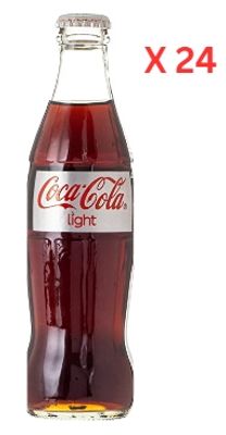 Coca-Cola Light, Glass Bottle - 24 x 290 ml
