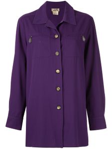 Hermès pre-owned oversized shirt - PURPLE