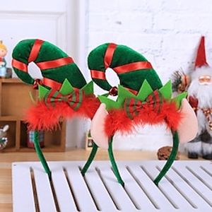 2 PCS Elf Headpiece Men's Women's Unisex Boys Christmas Christmas Carnival Christmas Eve Polyester Headpiece Lightinthebox