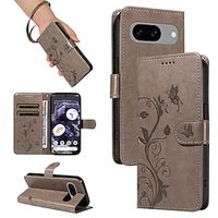 Phone Case For Google Pixel 8 Pro Pixel 7 Pixel 6 Wallet Case Embossed Full Body Protective with Wrist Strap Tree Butterfly TPU PU Leather Lightinthebox - thumbnail