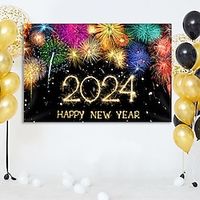 Wall Art Canvas Happy New Year Prints and Posters Pictures Decorative Fabric Painting For Living Room Pictures No Frame miniinthebox