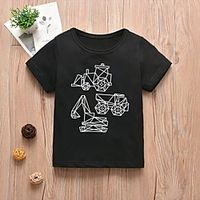 Kids Boys' T shirt Short Sleeve Hot Stamping Cartoon Graphic Car Wine Army Green Gray Children Tops Summer Active Basic Outdoor Regular Fit 2-8 Years Lightinthebox - thumbnail