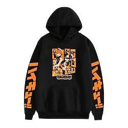 Haikyuu Hoodie Cartoon Back To School Anime Front Pocket Graphic Hoodie For Couple's Men's Women's Adults' Hot Stamping Casual Daily Lightinthebox