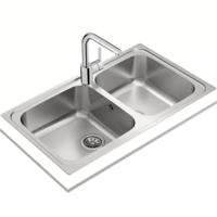 TEKA |Classic 2B 86| Inset stainless steel sink with two bowls