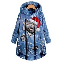 Women's Sherpa jacket Fleece Jacket Teddy Coat Casual Daily Comfortable Plush Christmas Button Pocket Print Christmas Street Daily Wear Vacation Polyester Coat Winter Fall Blue Single Breasted Hoodie Lightinthebox Women's Sherpa jacket Fleece Jacket Teddy Coat Casual Daily Comfortable Plush Christmas Button Pocket Print Christmas Street Daily Wear Vacation Polyester Coat Winter Fall Blue Single Breasted Hoodie Lightinthebox