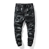 Men's Chino Athletic Cycling Quick Dry Breathable Outdoor Sports Casual Daily Pants Sweatpants Pants Camouflage Full Length Drawstring Pocket Elastic Waist Army Green Dark Gray miniinthebox - thumbnail
