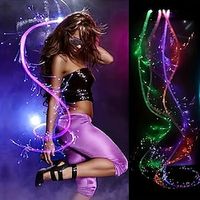 LED Fiber Optic Dance Whip - USB Rechargeable Ideal for Halloween Christmas and Holiday Celebrations - Perfect for Stage Ambience Props miniinthebox - thumbnail