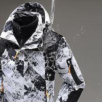 Men's Hiking 3-in-1 Jackets Waterproof Hiking Jacket Rain Jacket Winter Outdoor Camouflage Thermal Warm Waterproof Windproof Breathable Outerwear Winter Jacket Trench Coat Hunting Ski  Snowboard Lightinthebox - thumbnail