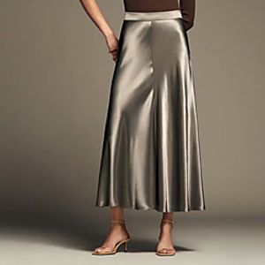 Women's Date Vacation Elegant Streetwear Skirts Solid Colored Khaki miniinthebox
