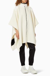Mantella Wool & Nylon Puffer Sleeve Cape Jacket