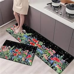 Small Floral Area Rug Kitchen Mat Non-Slip Oil Proof Floor Mat Livingroom Rug Indoor Outdoor Mat Bedroom Decor Bathroom Mat Entrance Rug Door Mat Lightinthebox