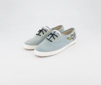 Womens Applique Sneakers Shoes  Light Blue - thumbnail