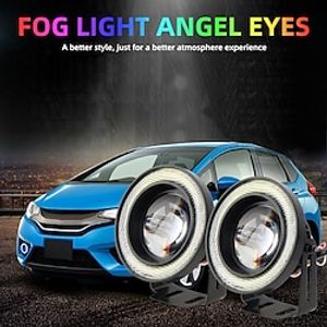 2PCs COB LED Angel Eyes Headlight Car Super Bright Halo Rings DRL Light Bulb Lamp Styling Light Decorative Lights miniinthebox