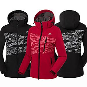Cikrilan Women's Hiking Softshell Jacket Hiking Windbreaker Hiking Fleece Jacket Autumn  Fall Winter Spring Outdoor Camo Thermal Warm Windproof Fleece Lining Quick Dry Hoodie Winter Jacket Top Lightinthebox