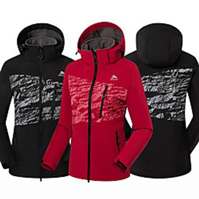Cikrilan Women's Hiking Softshell Jacket Hiking Windbreaker Hiking Fleece Jacket Autumn  Fall Winter Spring Outdoor Camo Thermal Warm Windproof Fleece Lining Quick Dry Hoodie Winter Jacket Top Lightinthebox