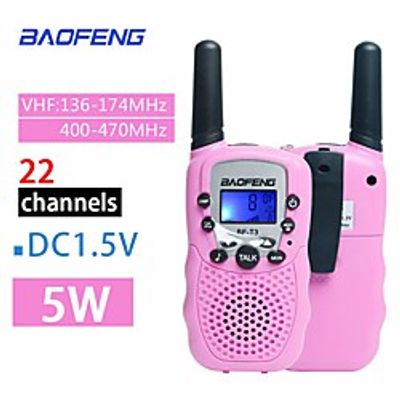 BAOFENG  Children Mini Kids UHF Walkie Talkie BF-T3 Baofeng FRS Two Way Radio Comunicador T3 Handy Talkie Hf Transceiver 2pcs miniinthebox