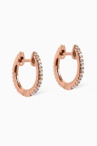 Pavé Hoop Earrings in Sterling Silver