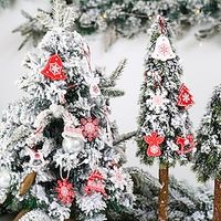 Christmas Decoration Painted Wood Set Angel Elk Christmas Tree Decoration Small Pendant. miniinthebox - thumbnail