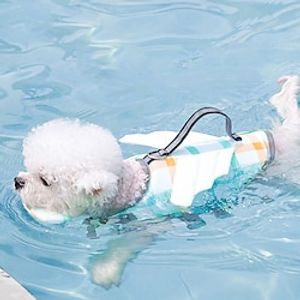 Dog Life Jacket, Ripstop Dog Life Vest Adjustable Dog Life Preserver with Strong Buoyancy and Durable Rescue Handle Puppy Lifesaver for Small Medium Large Dogs Swimming Boating miniinthebox